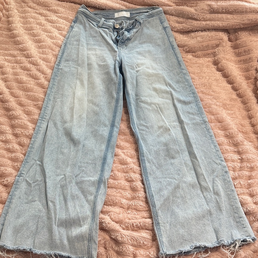 Light Blue Wide-Leg Women Jeans